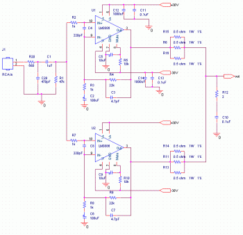 LM3886 , 100W Power Audio Amplifier circuit - Electronic Schematic Diagram