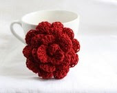 Flower Brooch, Classic Red Rose Pin, Crochet Pin, Flower Pin, Bridesmaids Accessory Gift, Cotton - HappyFortune Flower Brooch, Classic Red Rose Pin, Crochet Pin, Flower Pin, Bridesmaids Accessory Gift, Cotton - HappyFortune