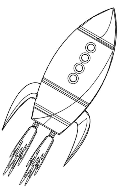 Ausmalbilder Rakete Ausdrucken - Kostenlose Malvorlagen Ideen