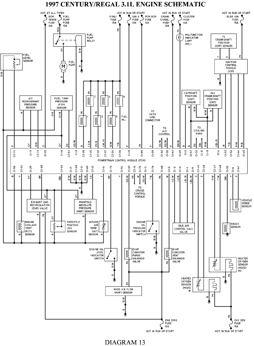 Engine Diagram For A 1990 Buick Reagal 3 1 Litre