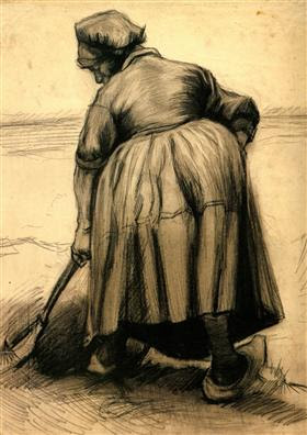 Mujer campesina que cava, Vincent van Gogh