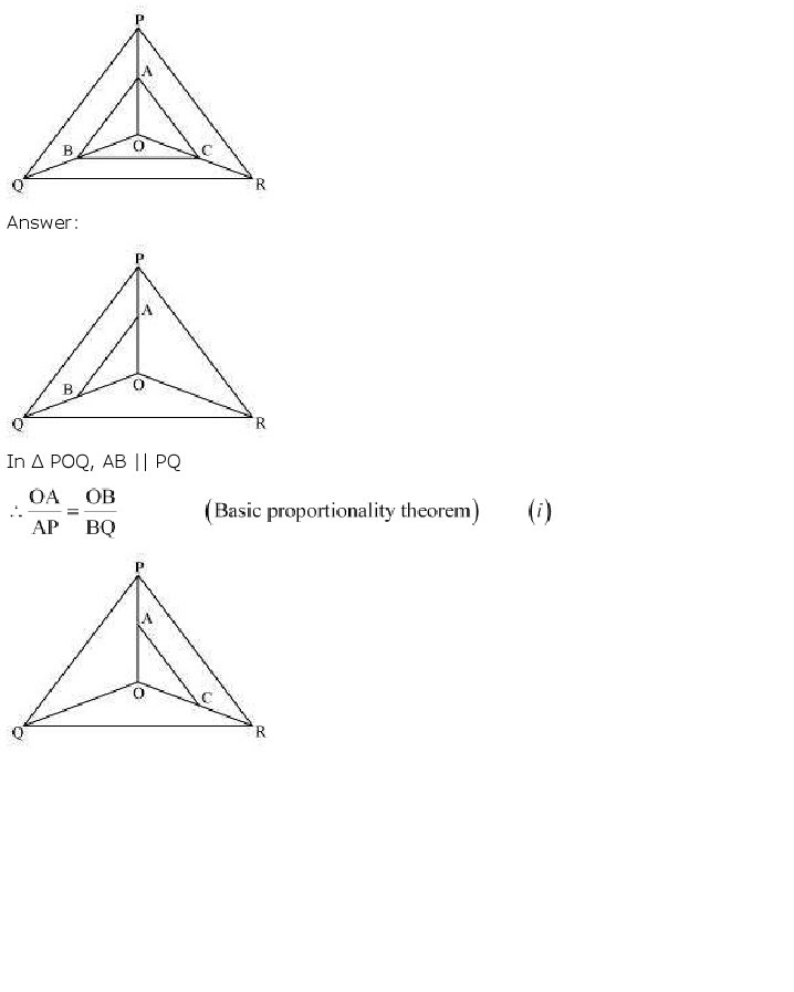 NCERT Solutions for Class 10th Maths Chapter 6 - Triangles