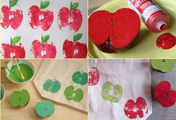 Creative craft Using vegetables as stamps 2 Creative Craft Using vegetables As Stamps
