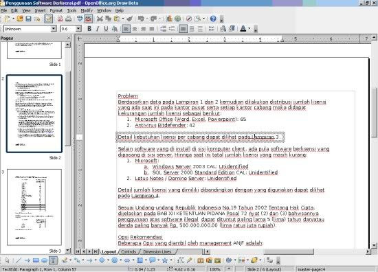 Edit PDF dengan OpenOffice 3