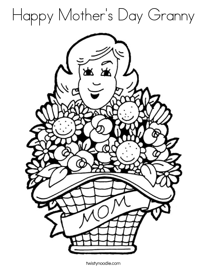 Coloring Pages Happy Mothers Day Grandma - coloringpages2019