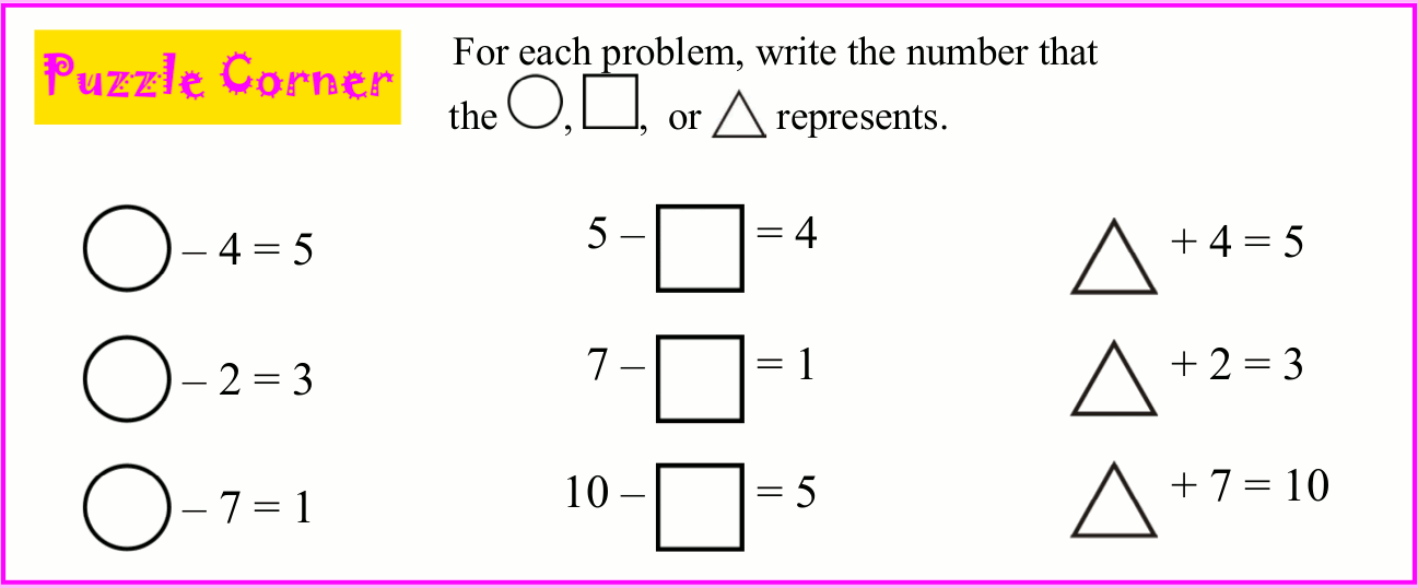 Puzzling math problems