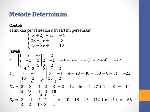 Yuk Mojok! Contoh Soal Cerita Spltv Metode Determinan
