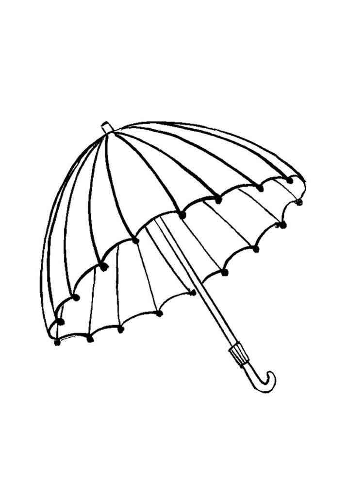 434 Cute Umbrella Coloring Page Pdf 