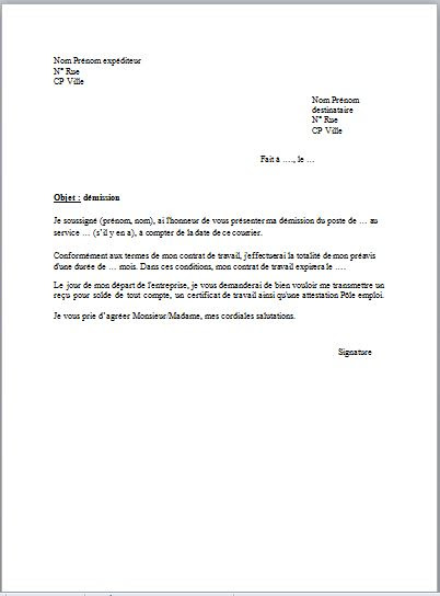 Letter Of Demission Example - Sample Resignation Letter