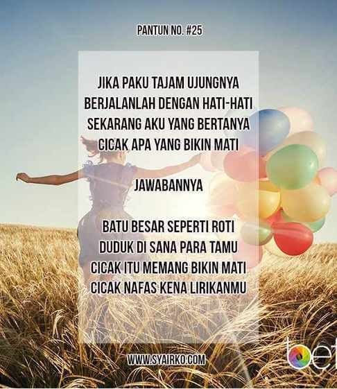 Pantun Teka Teki Super Sulit Dan Jawabannya