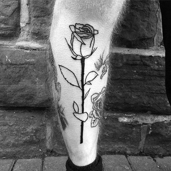 Leerobso: Unique Simple Leg Tattoos For Men