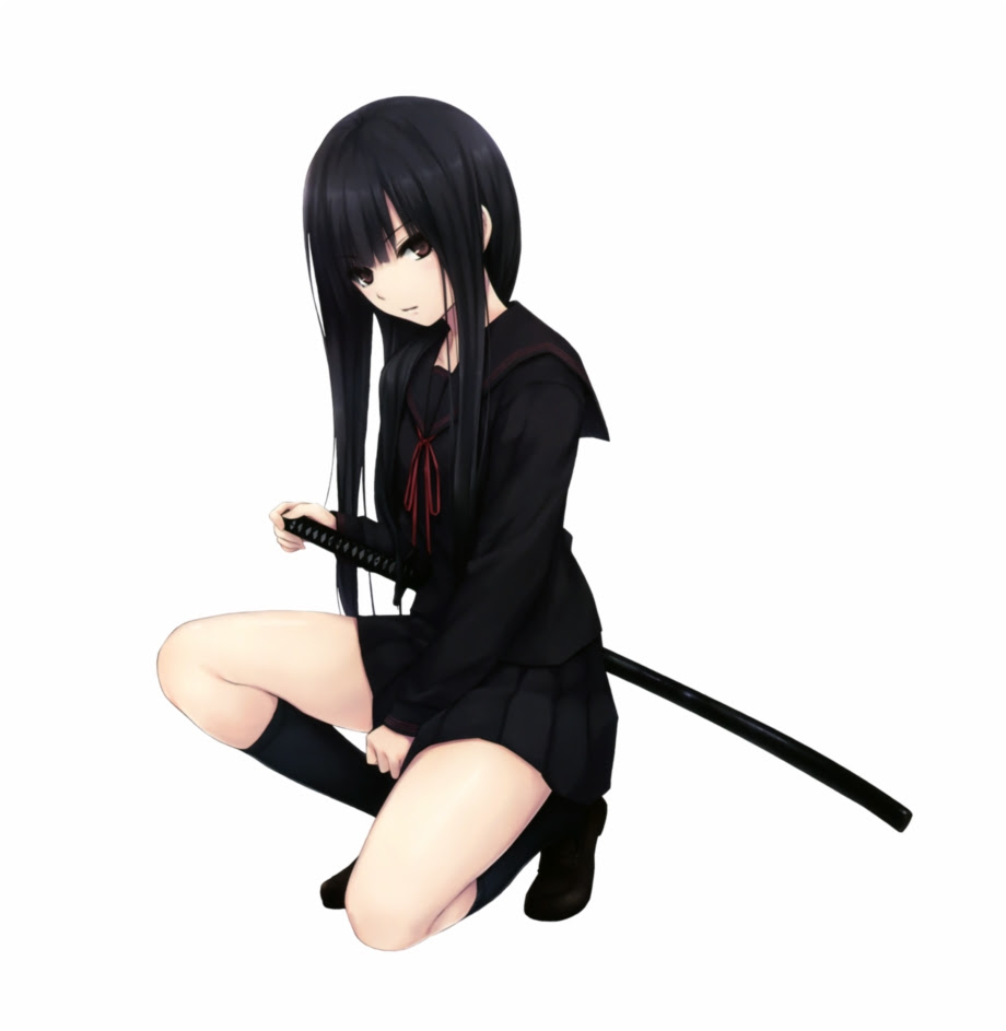 Anime Girl Sitting Down Png