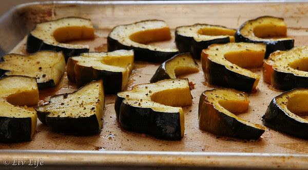 Acorn squash roasted with Maple Syrup and Vanilla
