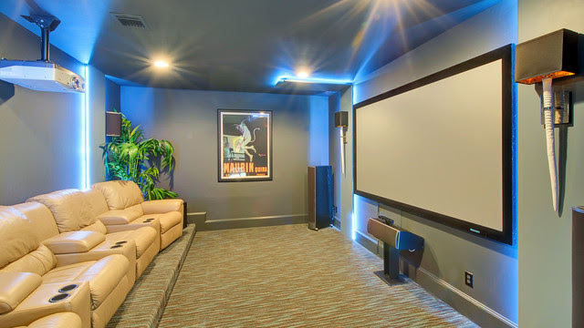 Frisco European - modern - media room - dallas - by Hensley