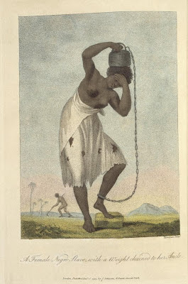 Female Negro Slave with a Weight chained to her Ankle