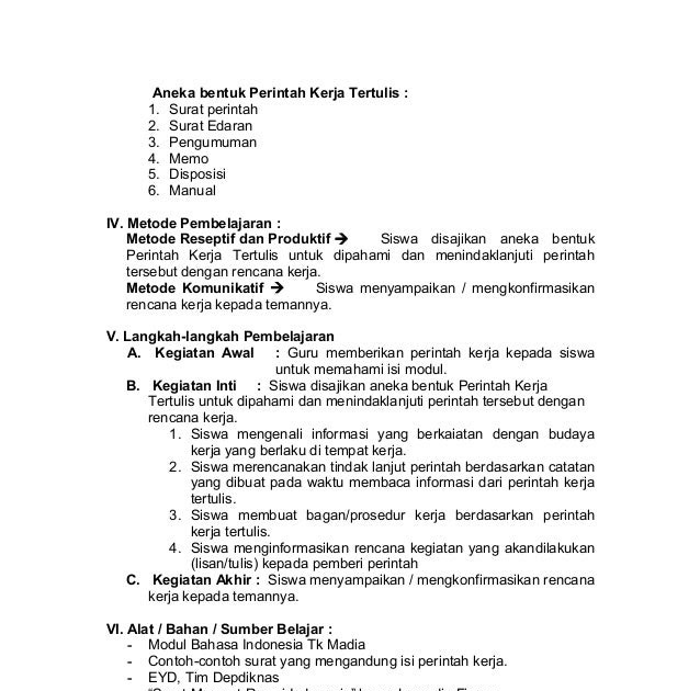 Laporan 92 Info Download 4 Contoh Surat Perintah Kerja