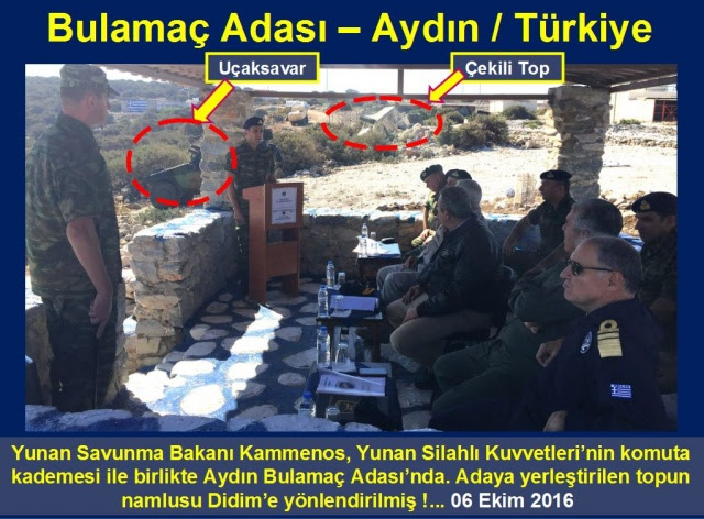 Yunan askerleri, Bulamaç adasında tatbikat yaptı