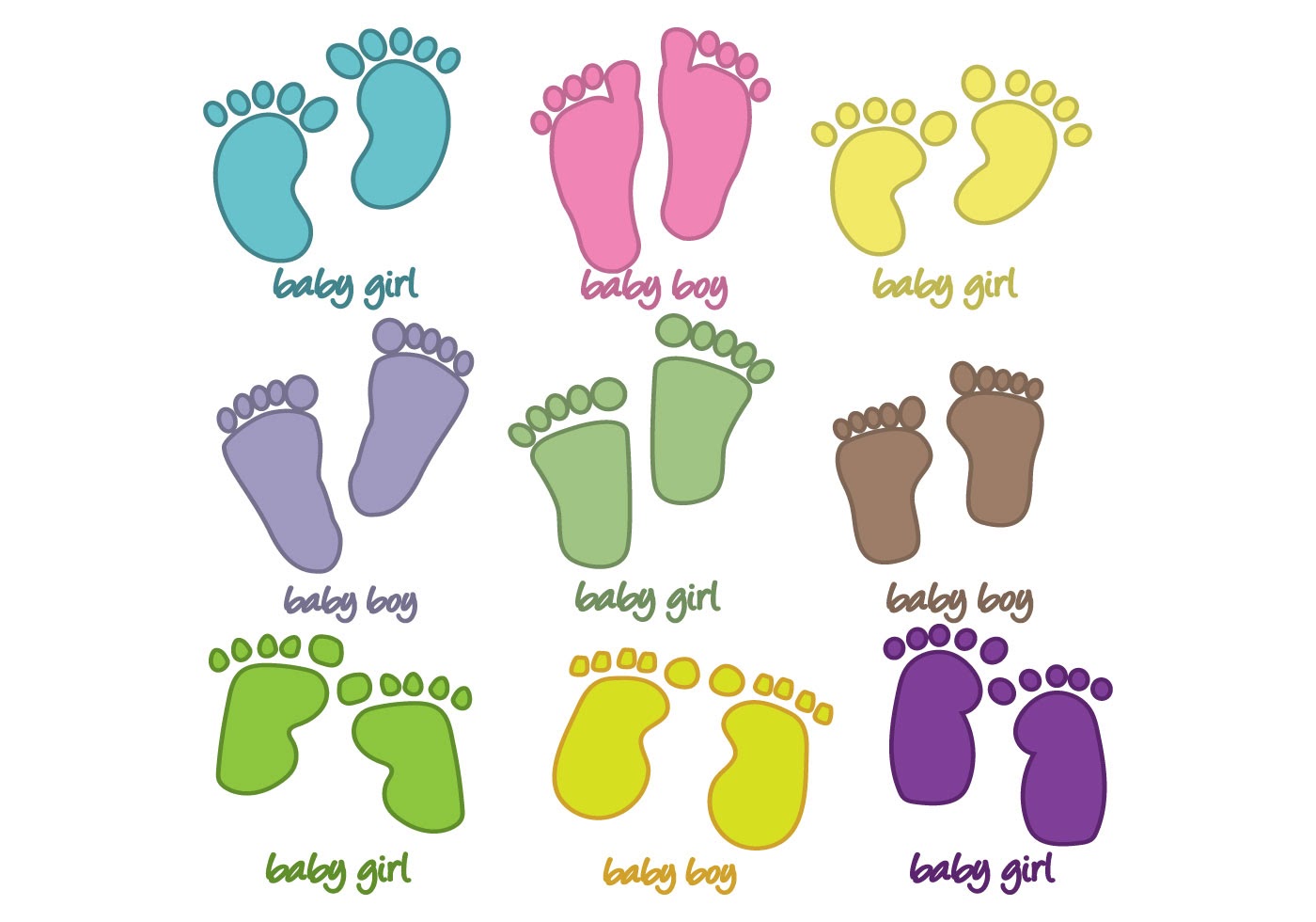 Download Free 206 Baby Footprint Svg File Free SVG PNG EPS DXF File for Cricut, Silhouette and Other Machine