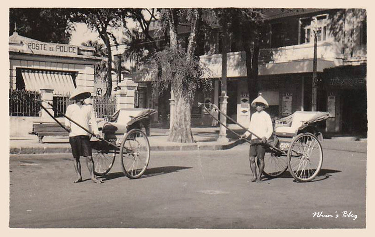 Việt Nam Hình Ảnh Xưa: Sài Gòn xưa - Bến xe xích lô bên hông nhà hát lớn