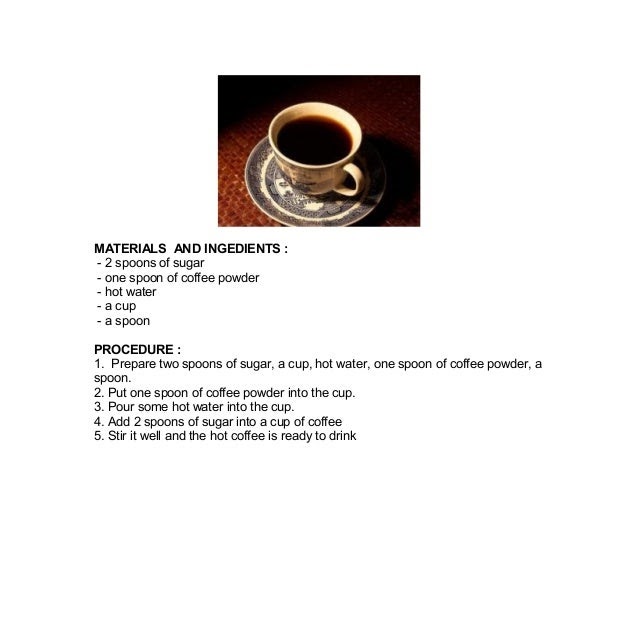 Cara membuat kopi hitam teks prosedur