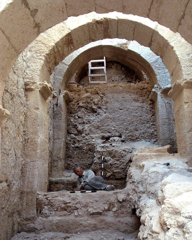 Archaeologists from the Hebrew University of Jerusalem's Institute of Archaeology, discovered the colossal entrance (pictured) to the Herodium hilltop palace at the Herodyon National Park. The main feature of the entryway is a corridor with a complex system of arches spanning its width on three separate levels
