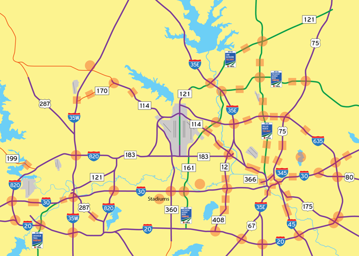 Dallas Toll Roads Map