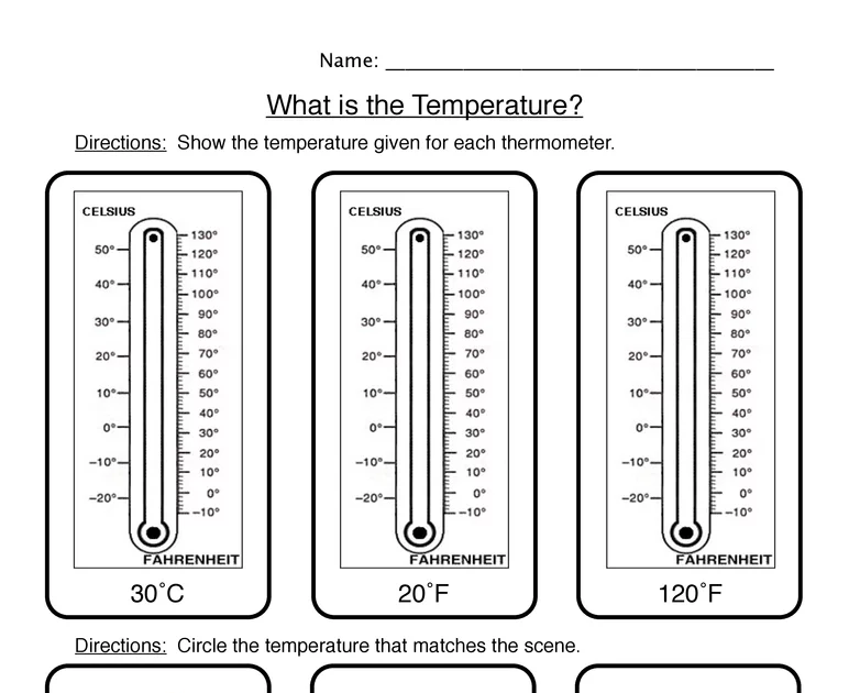 Temperature And Its Measurement Worksheet - Staci News