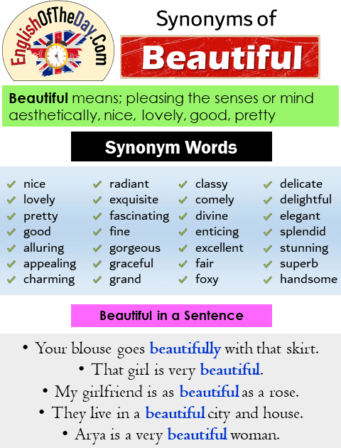 What Are Some Synonyms For Beautiful - MEANOIN