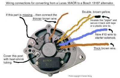 Alternator Wiring Diagram B+ D+ W / Diagram 1984 Airstream Wiring
