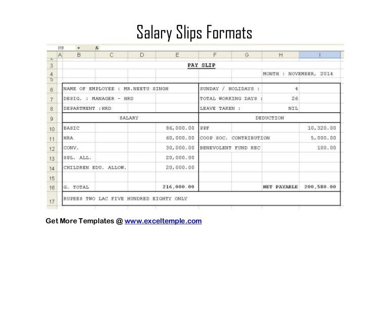 Format Slip Gaji Direkturexcel How To Make Salary Slip Format In Pdf