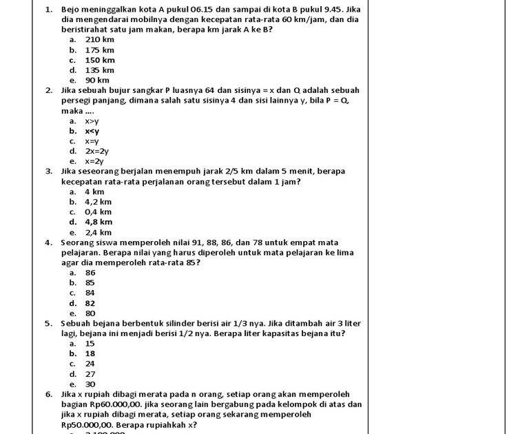 Soal Tes Sekretaris Desa Pdf - Guru Paud