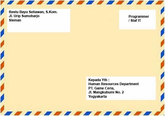Contoh Kop Surat Lamaran Kerja