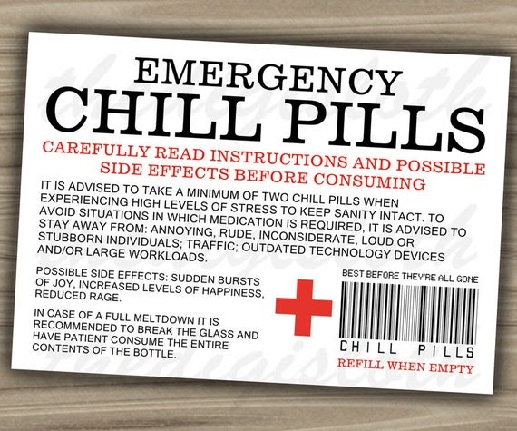 32 Chill Pills Printable Label Labels Database 2020