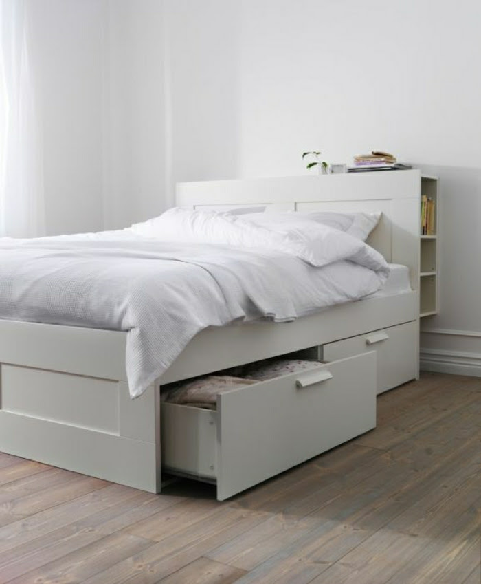 Ikea Bett Schubladen Weiß