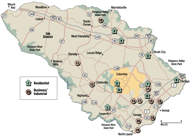 Map Of Howard County Md