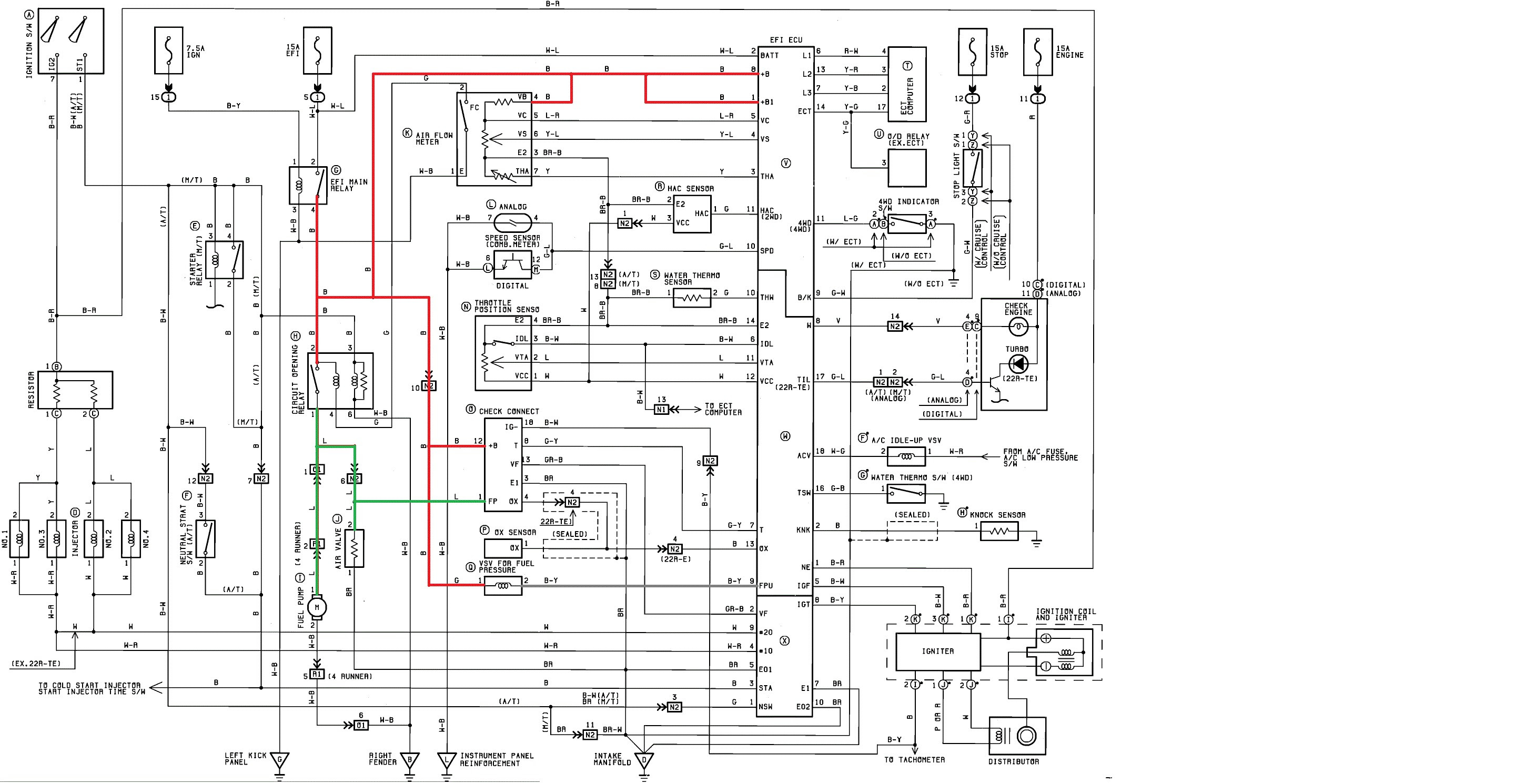 1991 Toyotum Pickup 4wd Wiring Location - Wiring Diagram Schema