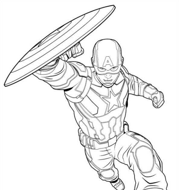 Captain America Avengers Endgame Coloring Pages - Coloring and Drawing