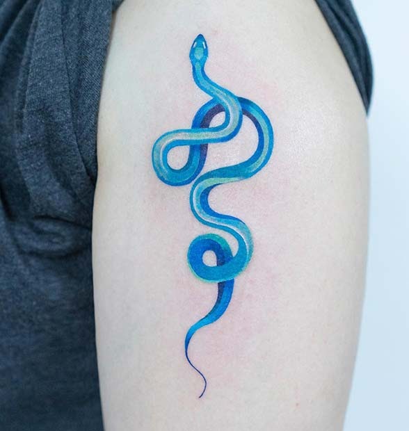 Feminine Two Headed Snake Tattoo