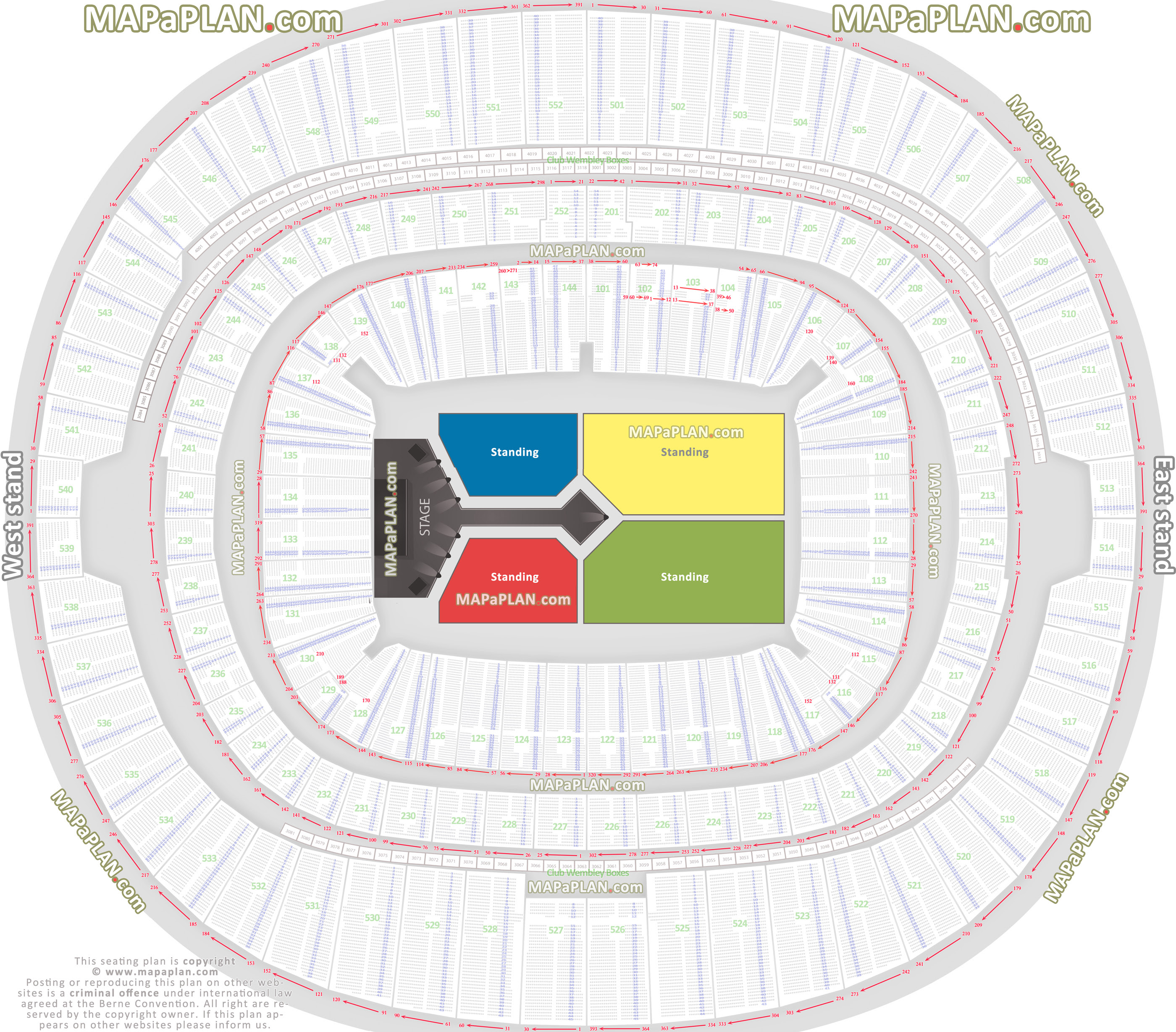 Wembley Stadium Seating Plan Eagles Concert