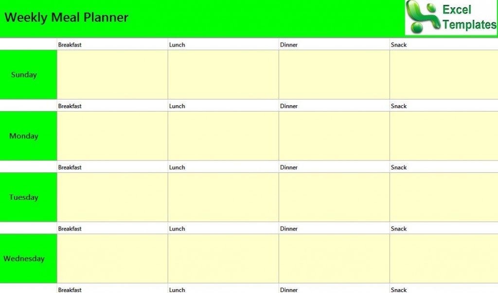 7 Day Weekly Schedule Template Excel | HQ Printable Documents