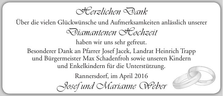 Unsere Herzlichen Glueckwunsch Zur Diamantenen Hochzeit hochzeit