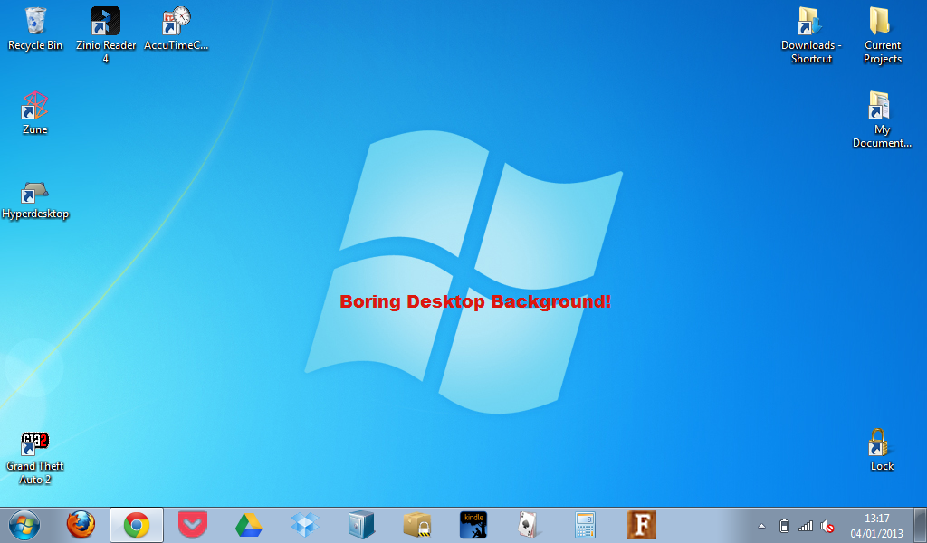 What I Learnt today Changing Windows 7 Starter Desktop