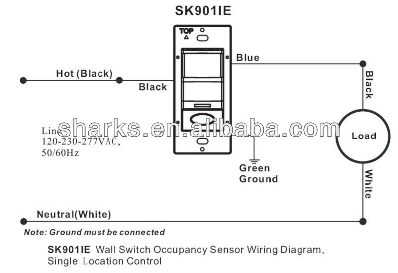 Leviton Ceiling Occupancy Sensor Wiring Diagram