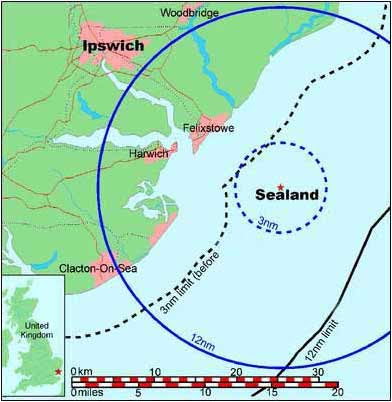Situación geográfica de Sealand