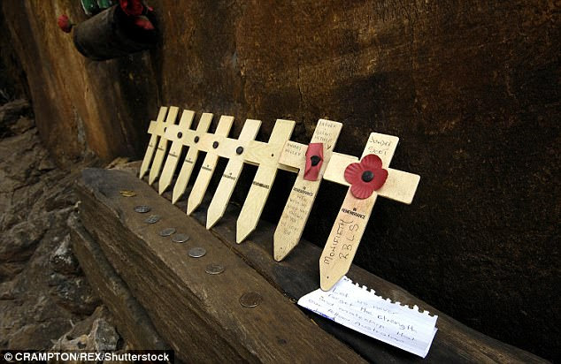 Remembrance crosses placed at the Thai-Burma Railway Line in 2008. The soldier told his captors he was a U.S. bomber pilot shot down during an air raid — Lieutenant Terry Ashton Melvyn (the Christian names of his son, which, he reasoned, he was unlikely to forget)