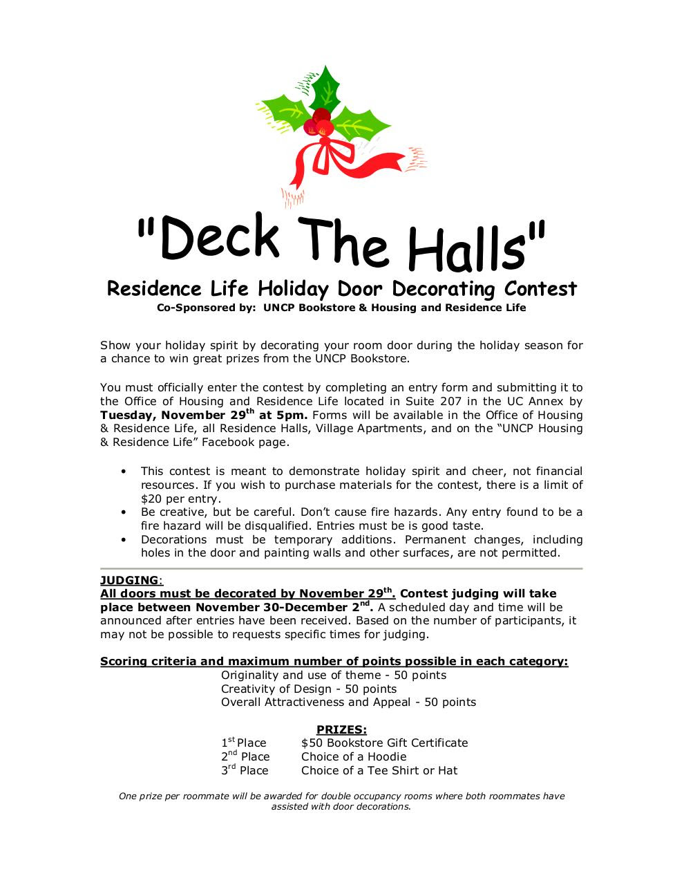 Christmas Decorating Contest Judging Sheet Dekor Natal