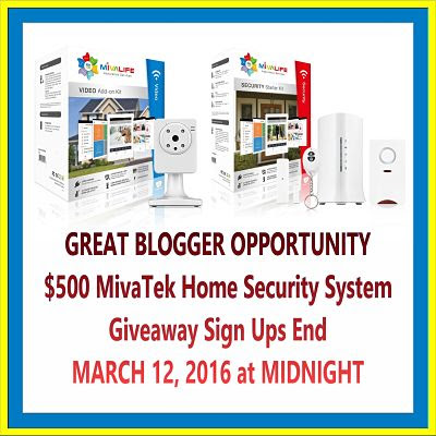 $500 MivaTek Home Security System Giveaway Sign Ups