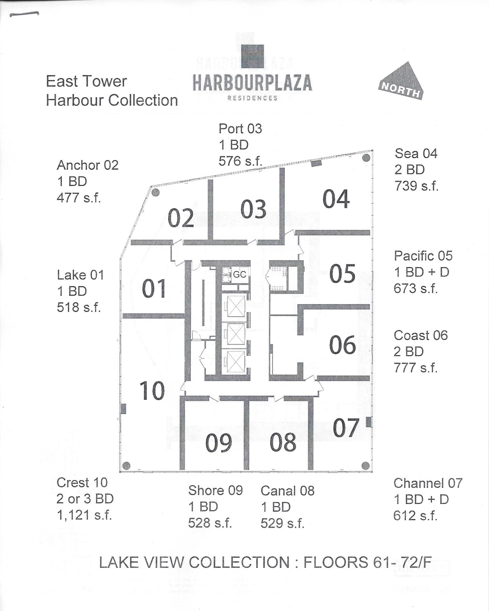 14 Luxury Harbour Plaza East Tower Floor Plans