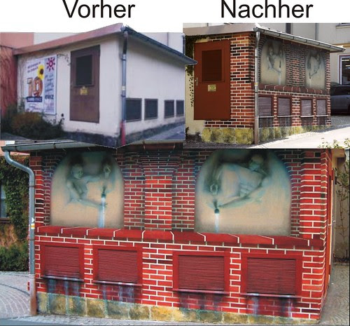 Illusion in der Innenstadt von Zeulenroda