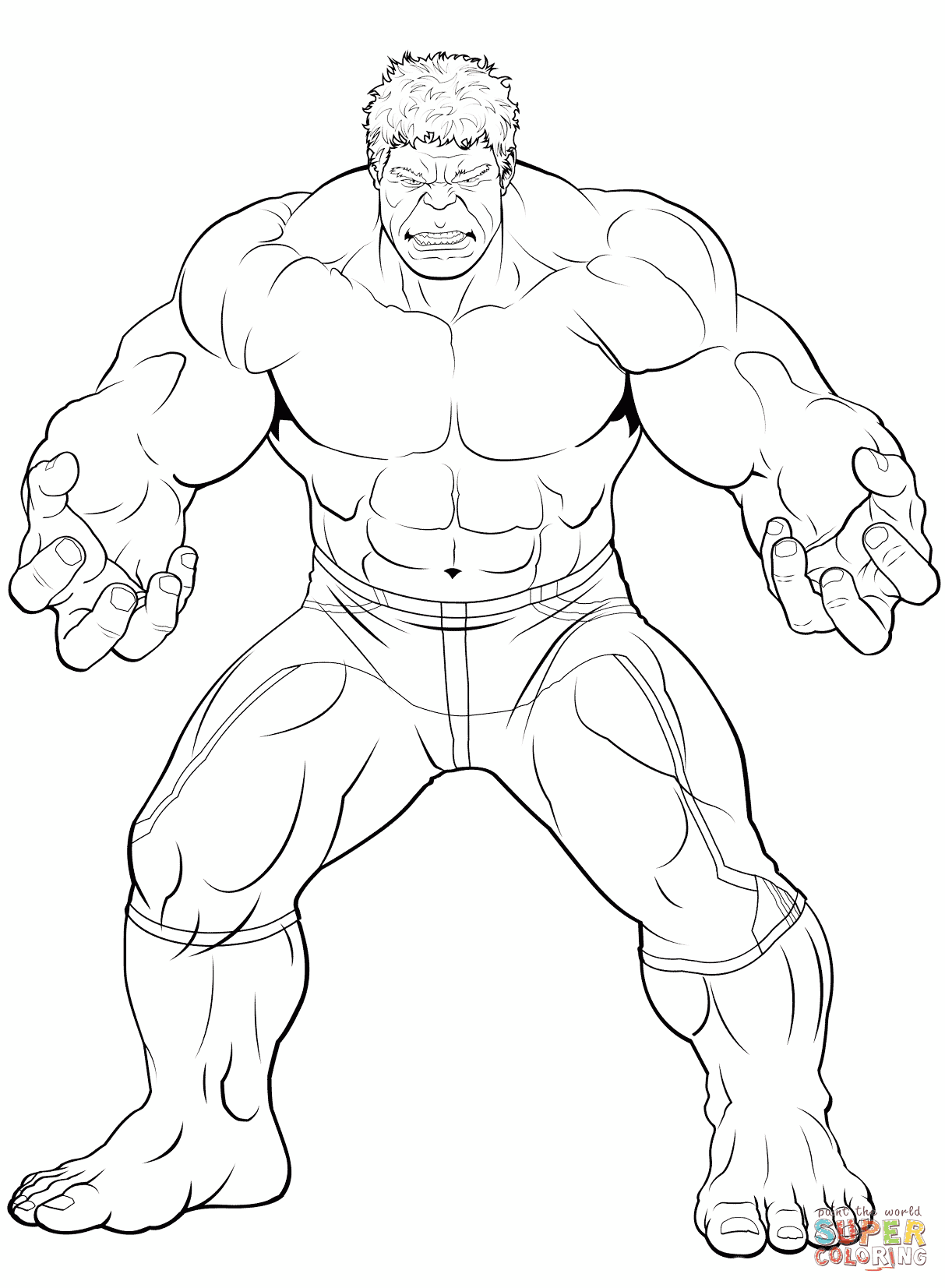 Mewarnai Gambar Hulk - Mewarnai Gambar